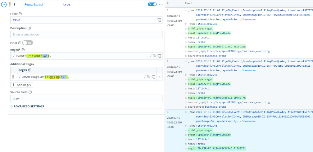 Cribl LogStream GUI